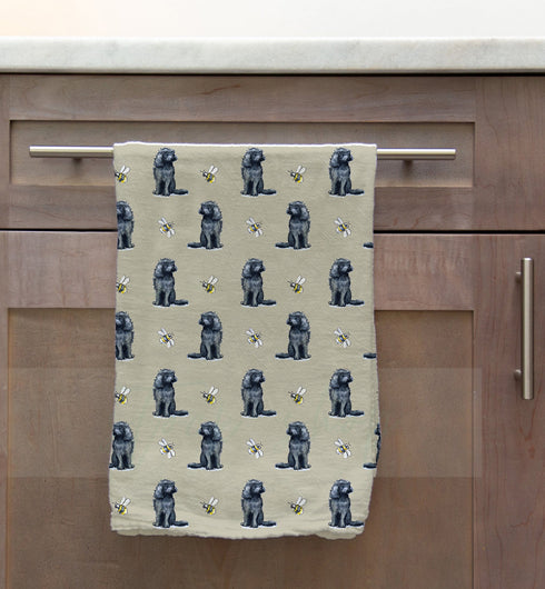 Cockapoo Black & Bee Tea Towel